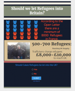 Infographic and Poll refugee numbers. To complete Poll please click on this hyperlink.