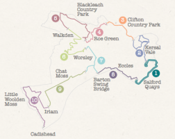 Map of Salford Trail from the Salford Council website