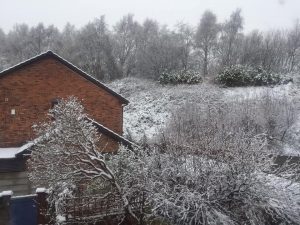 'Snow over the hills in Cadishead' Sent in by Olivia Celina Davies on Facebook