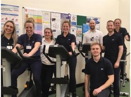 Salford Royal physios cycle ‘to Paris’ in aid of Comic Relief without leaving hospital