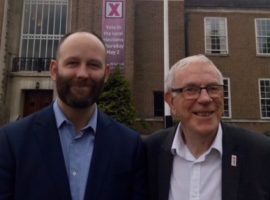 Salford Mayor Paul Dennett with John Ferguson