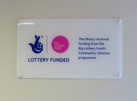 National Lottery notice in Coombes Croft Library by Alan Stanton under CC BY-SA 2.0