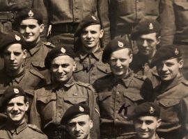 George Simms, (second row from top in centre) Royal Marines Commando 41. Image courtesy of Broughton House