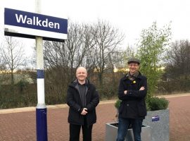 Neil Stapleton and Andy Barlow from the Friends of Walkden Station. Photo Laura Joffre