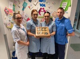 Manchester Childrens Hospital with their Wakey Bakery treats.