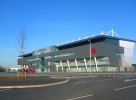 The coronavirus testing centre was set up in 24 hours at the AJ Bell Stadium in Salford.