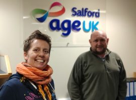 Emma Smith, project manager for Empowered Conversations and Age UK Salford CEO, Dave Haynes