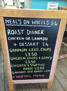 Meals on Wheels daily menu