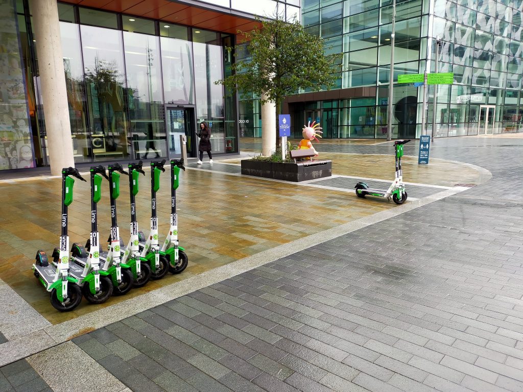 scooters at Media City
