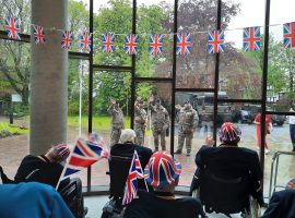 Members of the 236 (Manchester) Squadron at Broughton House's VE Day celebrations. Photo Credit: Broughton House Veteran Care Home Village