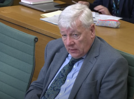 Screenshot from the publicly, freely available select committee broadcast.
