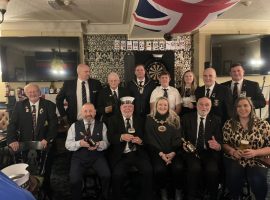 The Royal Naval Association at their Trafalgar Celebration event on Friday. Image credit - Dan McNeice