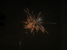 The main firework display at Buile Hill Park on Bonfire Night