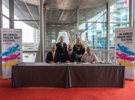 Representative of the Parties signing the Memorandum of Understanding at The Lowry via The Salford City Council Website