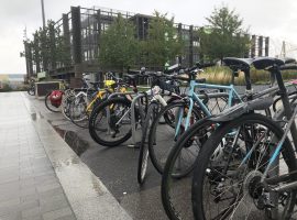 Media City Bike parking spaces. Credit: Harry Warner