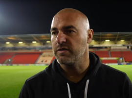 Neil Wood pleased after impressive win away at Doncaster Rovers - picture taken from Salford City youtube channel.