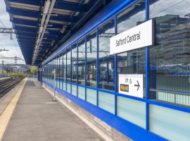Salford Central Station has undergone a £10 million revamp