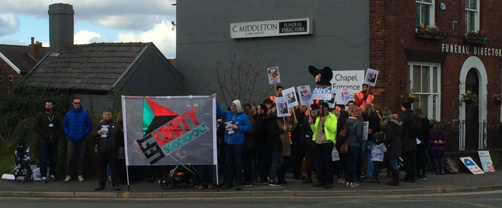 Stepping Hill picket line