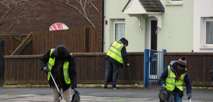 Volunteeres cleaning Salford’s streets