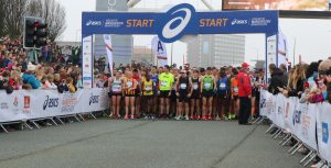 Start line Greater Manchester Marathon