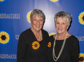 The Original Miss September - Chris Clancy & The Original Miss February Angela Baker at the Lowry Calender Girls Press Night