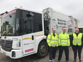 Salford's generous binmen - Campaign creator Sam Barry (left)