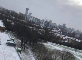 Salford in snow