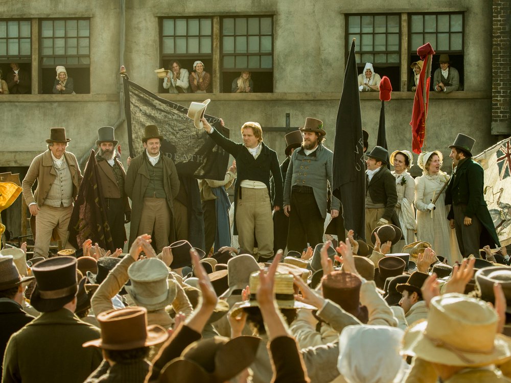 A still image from the movie Peterloo