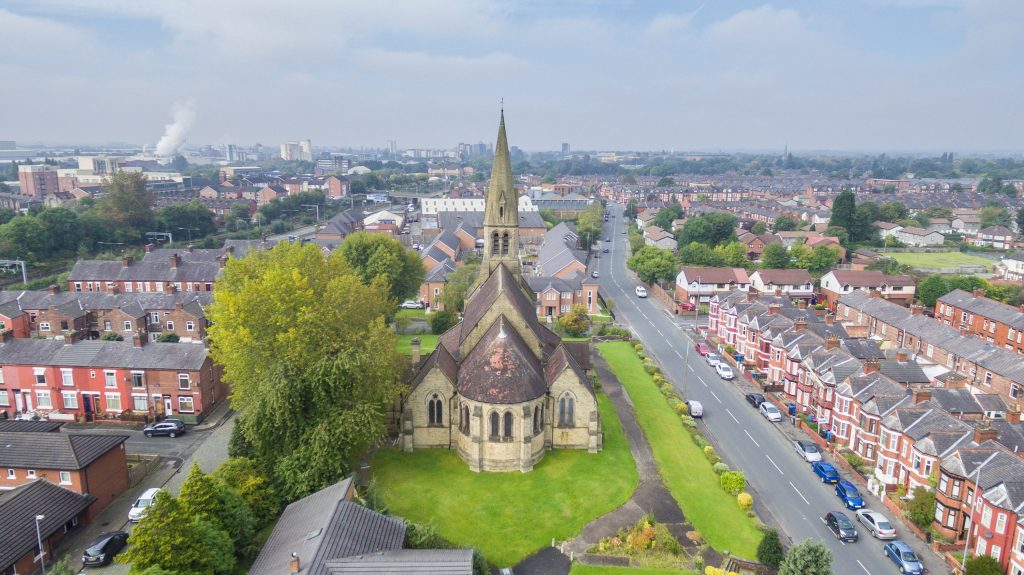 Church in Salford has been registered as Heritage at risk due to it damaged roof and broken gutters