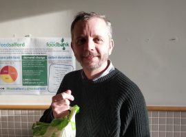 Colin Davies, MA Social work student who helped organise a food drive at the University.