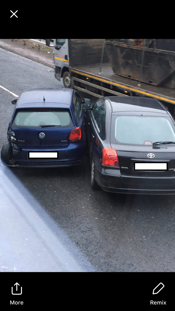 Car Crash on East Lancs Road