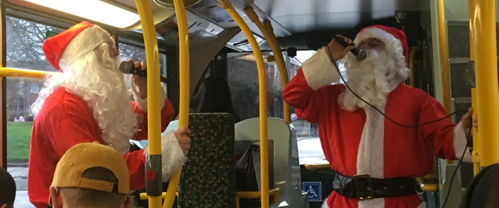 Stagecoach Singing Santa