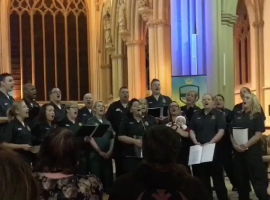 Emergency services spread festive cheer with carol concert at Salford Cathedral
