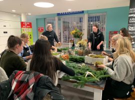 Florists advise on Christmas wreath making in Salford