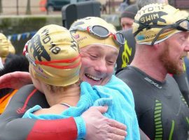 Salford Quays New Years Day charity swim 2019