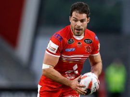 Salford Red Devils' Mark Flanagan, during the Ladbrokes Challenge Cup, quarter-final match at AJ Bell Stadium, Salford