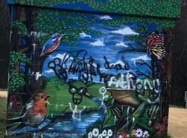Graffiti artist dismayed as Salford Wetlands artwork defaced