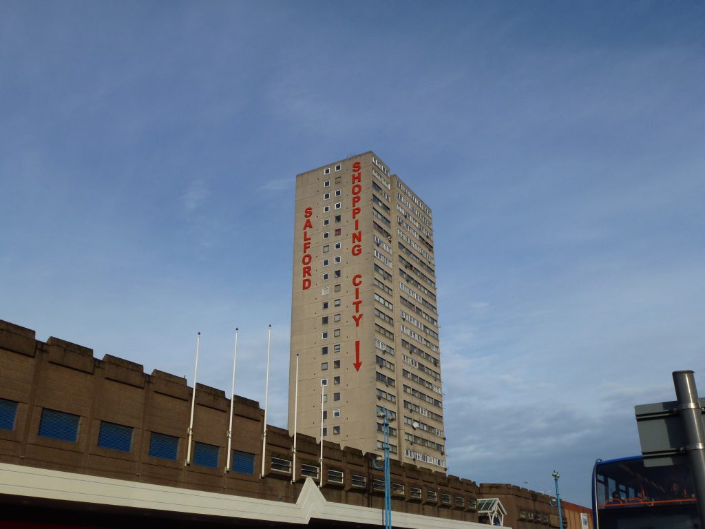 Salford Shopping City example of Brutalist architecture