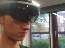 Image Credit Daniel Gibson: Student Wears Microsoft Hololens