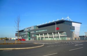 Exterior of the AJ Bell Stadium