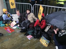 "We are in the s***"- Extinction Rebellion protests BBC 'misinformation' at Media City