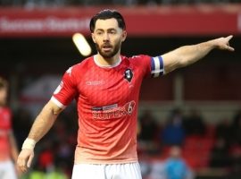 Richard Towell of Salford City FC during the Sky Bet League 2 match between Salford City and Northampton Town at Moor Lane, Salford on Saturday 11th January 2020. (Photo by Tim Markland/MI News/NurPhoto)