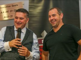 Salford Red Devils Director Paul King (left) and former Head Coach Ian Watson (right)