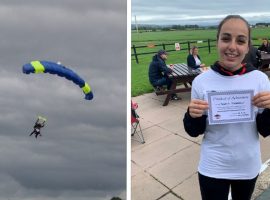 Yasmin Hassanpour with her certificate. Image credit: Broughton House