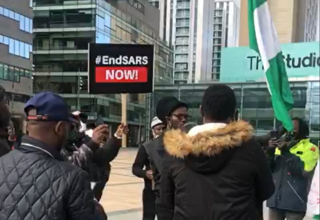 End Sars protest SALFORD