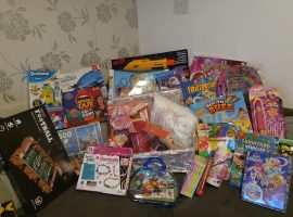 Salford Survivor Project toy collection from 2019. Image from Facebook page.