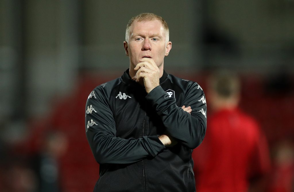 Salford interim manager Paul Scholes.