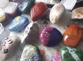 Halloween themed stones. Credit: Keri Muldoon.