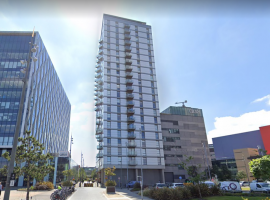 Image of MediaCityUK One Apartment block from Google Maps.