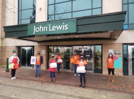 Volunteers outside of John Lewis. Image courtesy of Home-Start.